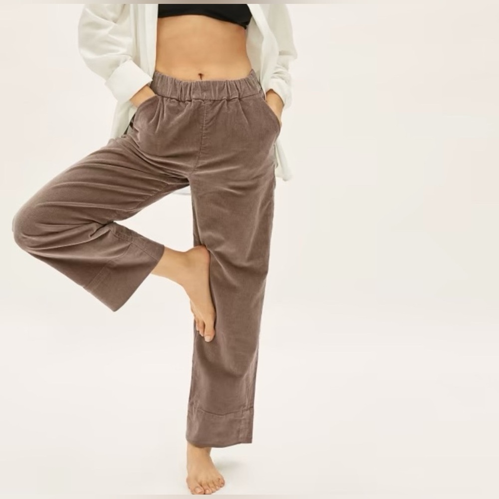 Everlane Pull On Corduroy Easy Pant in clay sz 6